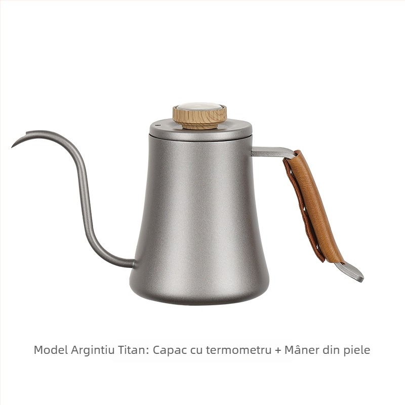 Ceainic de cafea pentru filtrare manuală, cu gât de lebădă și gură subțire, 600 ml