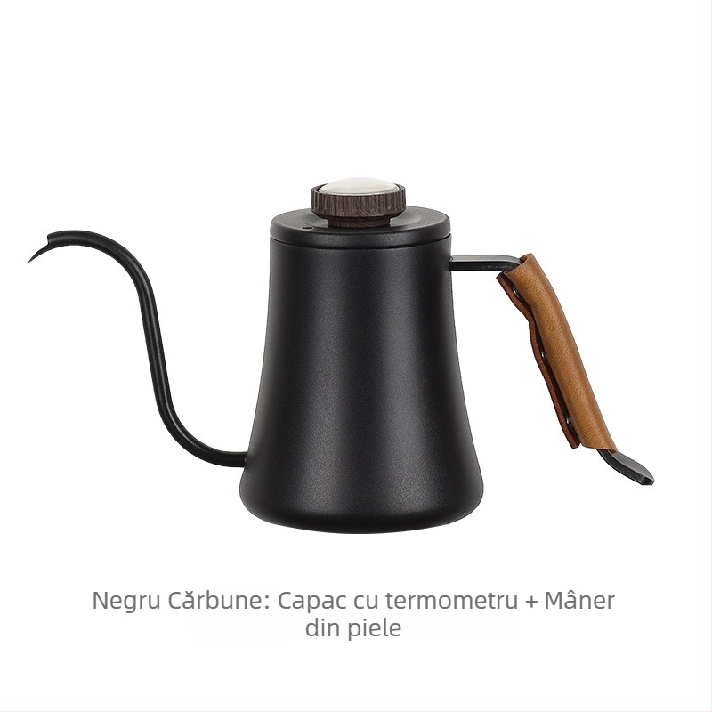 Ceainic de cafea pentru filtrare manuală, cu gât de lebădă și gură subțire, 600 ml