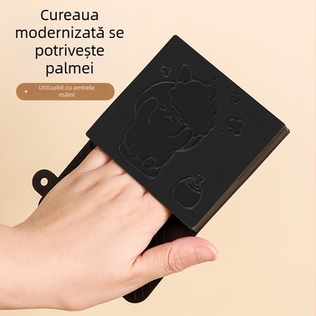 Mănușă de baie din TPE neagră – exfoliere fără durere, curățare profundă