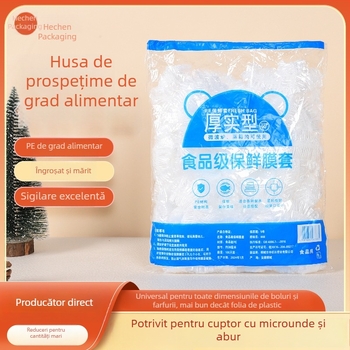 Set de folie alimentară de unică folosință cu capace PE pentru boluri și protecții anti-praf pentru bucătărie și frigider