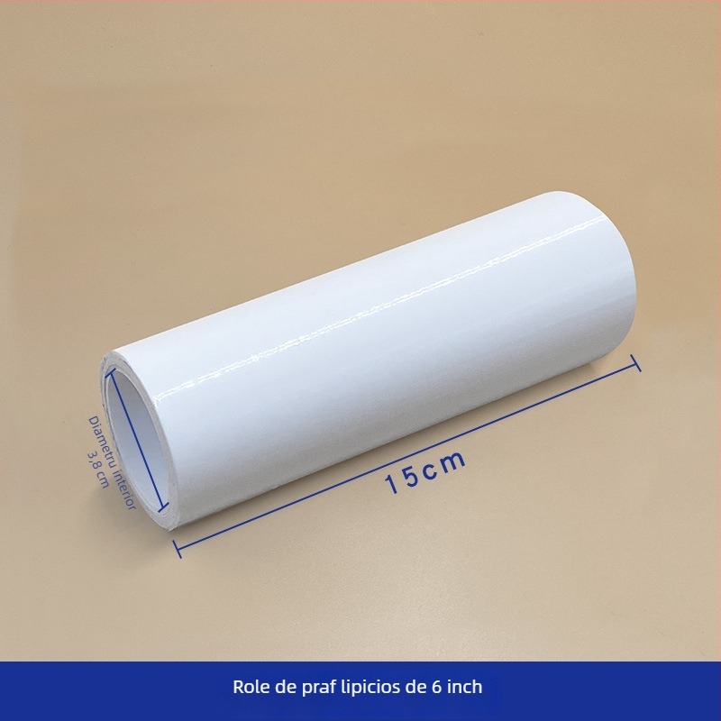 PE hârtie pentru rolă de praf, pentru 4/6/8/10/12 inch, rolă de praf cu suport pentru mâner, îndepărtător antistat pentru scame