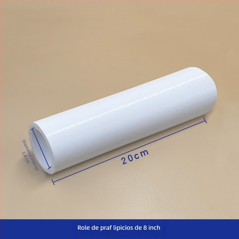 PE hârtie pentru rolă de praf, pentru 4/6/8/10/12 inch, rolă de praf cu suport pentru mâner, îndepărtător antistat pentru scame