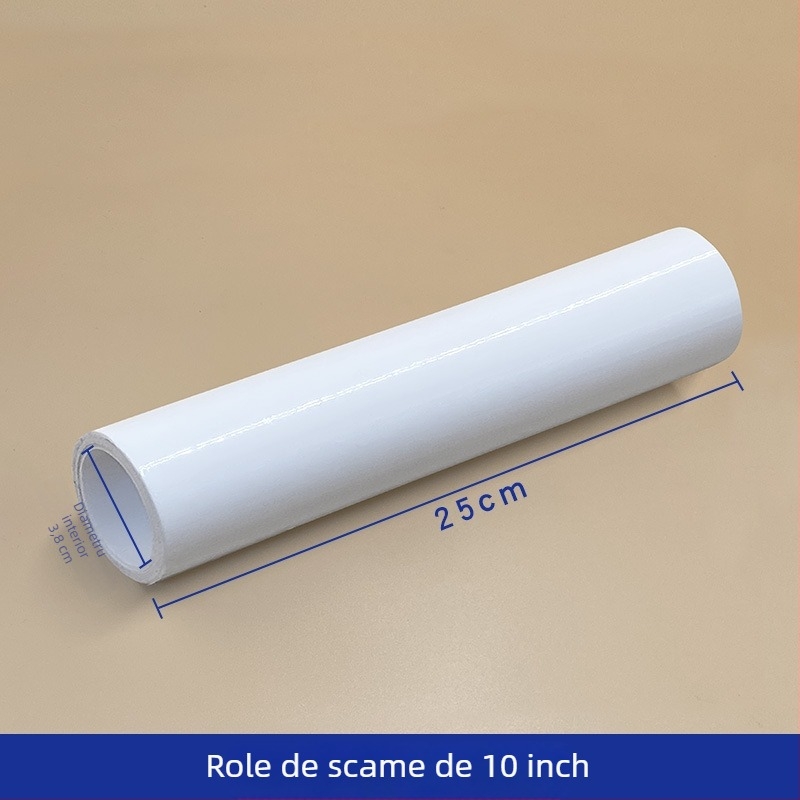 PE hârtie pentru rolă de praf, pentru 4/6/8/10/12 inch, rolă de praf cu suport pentru mâner, îndepărtător antistat pentru scame