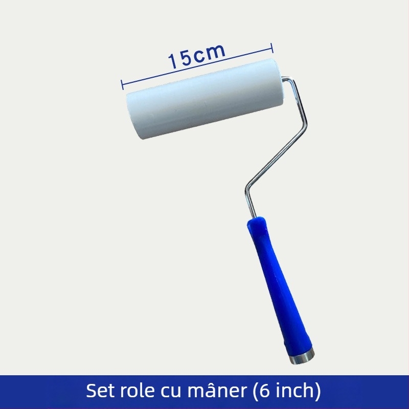 PE hârtie pentru rolă de praf, pentru 4/6/8/10/12 inch, rolă de praf cu suport pentru mâner, îndepărtător antistat pentru scame