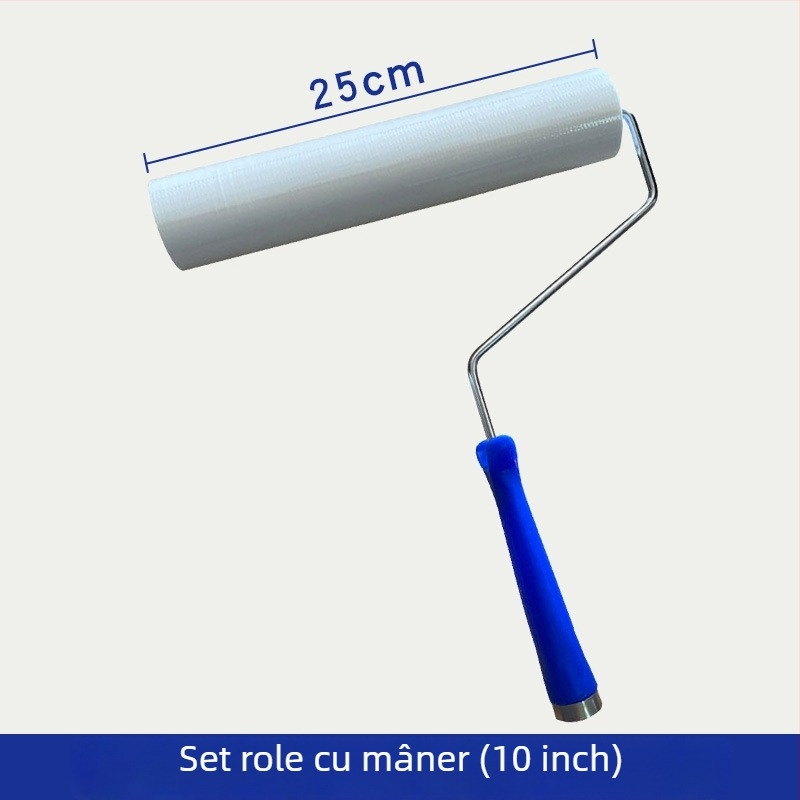 PE hârtie pentru rolă de praf, pentru 4/6/8/10/12 inch, rolă de praf cu suport pentru mâner, îndepărtător antistat pentru scame