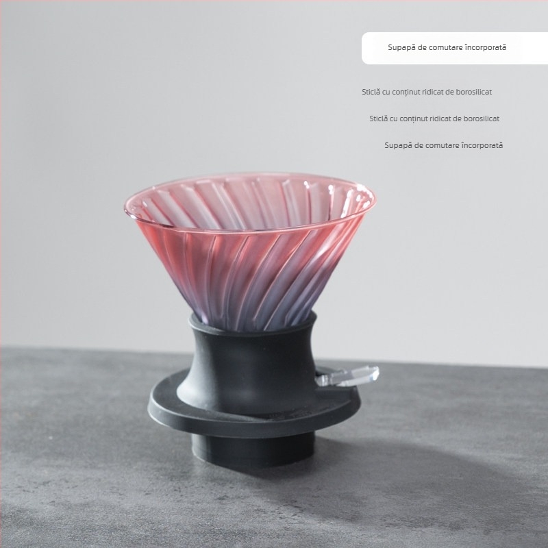 Set pentru preparare manuală a cafelei cu filtru și dripper din sticlă pentru cafea și ceai
