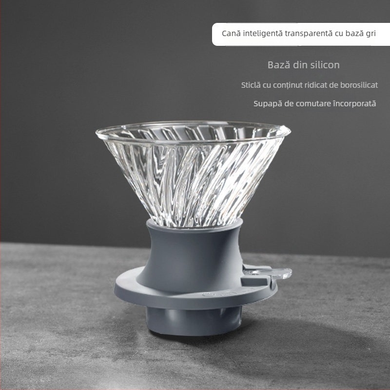 Set pentru preparare manuală a cafelei cu filtru și dripper din sticlă pentru cafea și ceai