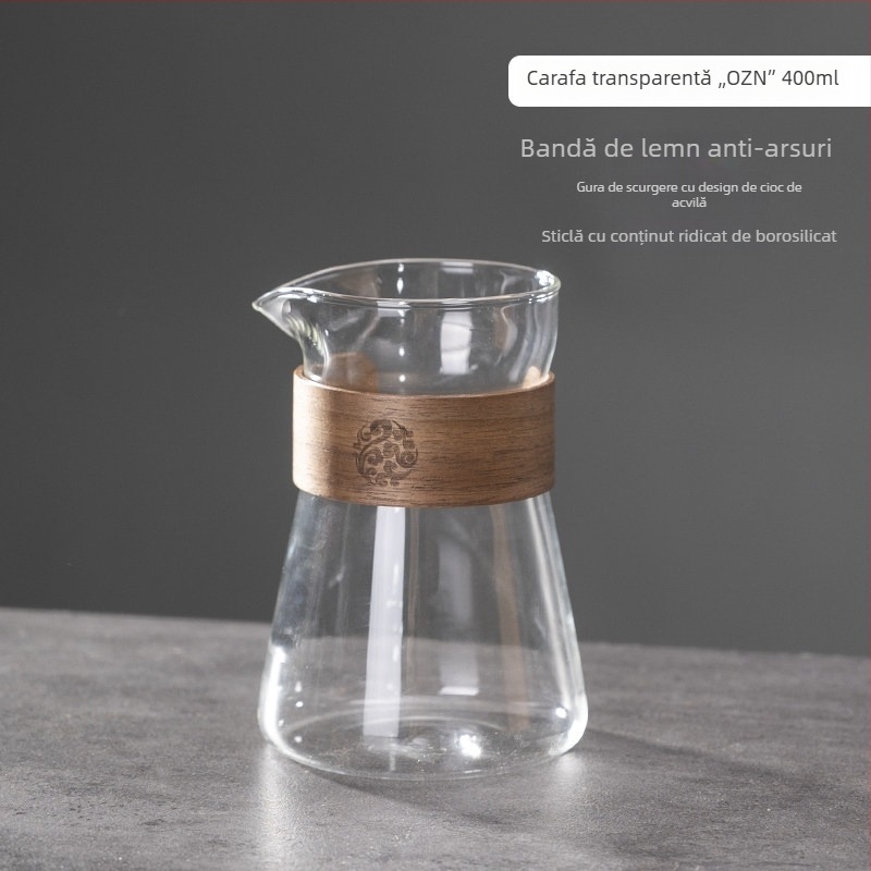 Set pentru preparare manuală a cafelei cu filtru și dripper din sticlă pentru cafea și ceai