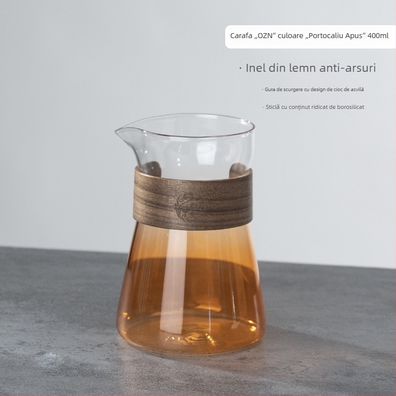 Set pentru preparare manuală a cafelei cu filtru și dripper din sticlă pentru cafea și ceai