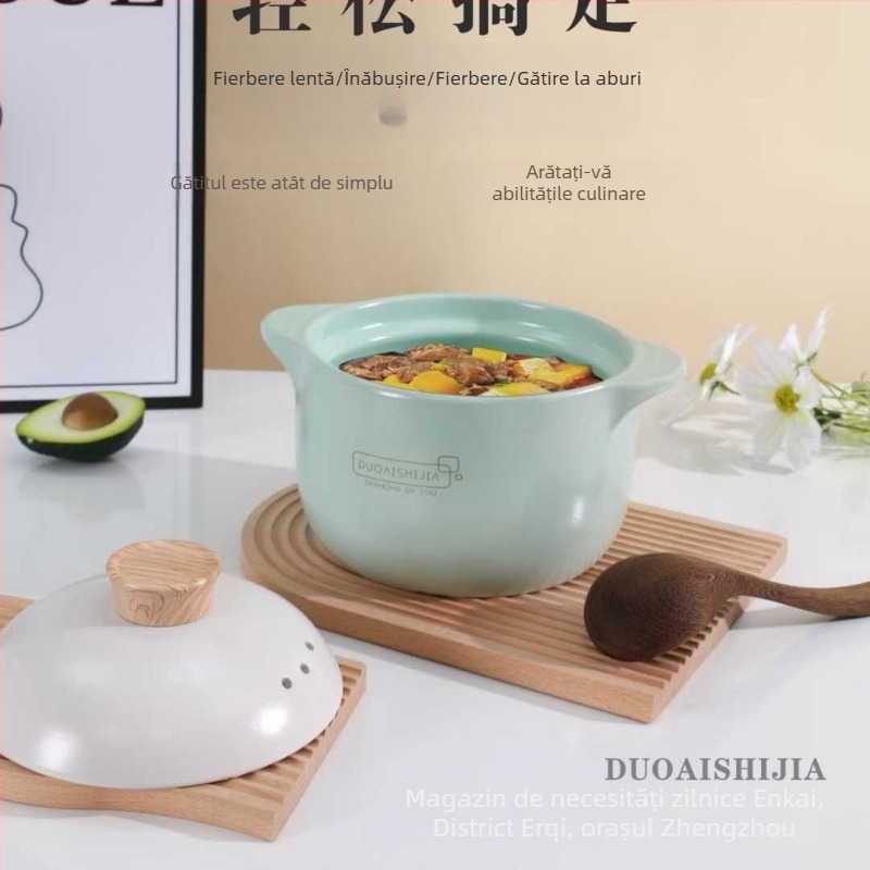 Oală ceramică multifuncțională de 4,5 L pentru supă, tocanita și terci