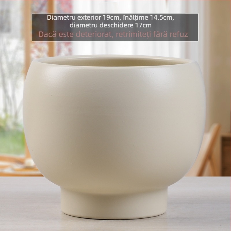Ghiveci ceramic în stil Nordic minimalist, pentru decorul casei, pe podea