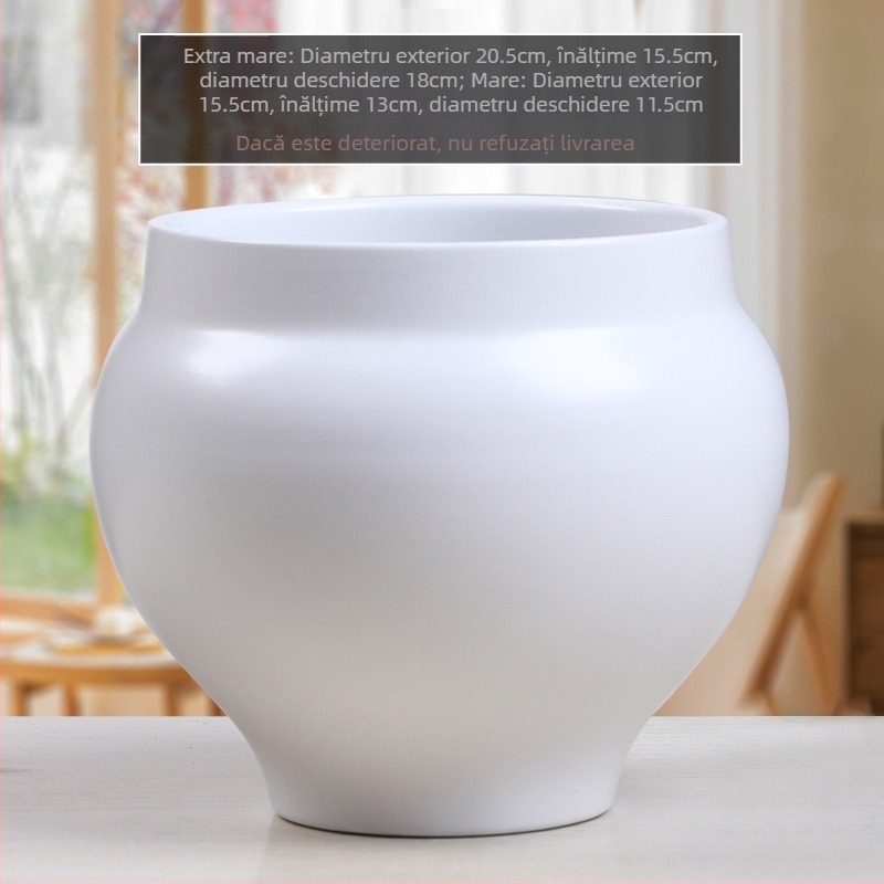 Ghiveci ceramic în stil Nordic minimalist, pentru decorul casei, pe podea