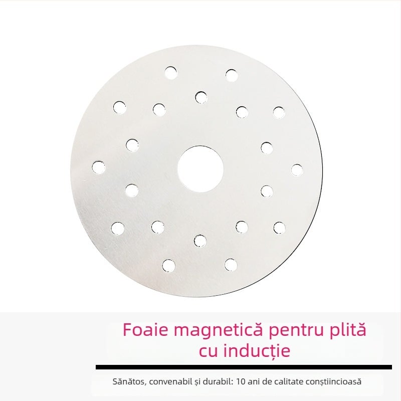 Placă ceramică de conductivitate termică și placă magnetică pentru oale, compatibilă cu plitele cu inducție, accesoriu pentru baza interioară de încălzire