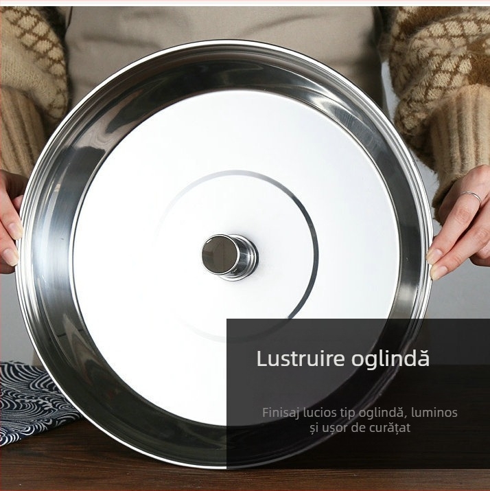 Grilă de abur din oțel inoxidabil pentru wok și vas de aburi, construcție mai groasă, accesoriu bucătărie