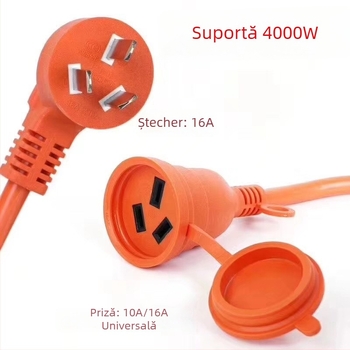 Cablu de alimentare cu trei conductori din cupru, 0,75 mm², izolație PVC, 1,5 m, conector cu trei pini, potrivit pentru monitor PC și oală de gătit orez