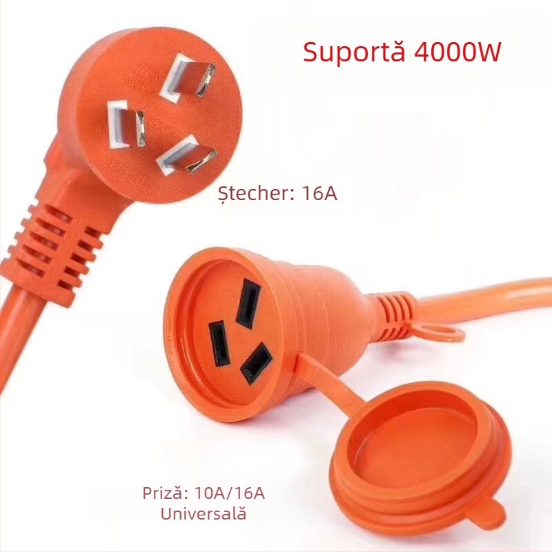Cablu de alimentare cu trei conductori din cupru, 0,75 mm², izolație PVC, 1,5 m, conector cu trei pini, potrivit pentru monitor PC și oală de gătit orez