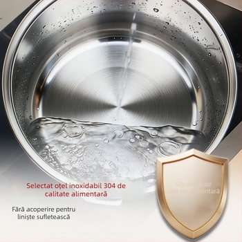 Fuerxing oală sub presiune pentru uz comercial și casnic, compatibilă cu aragazuri pe gaz și inducție, capacitate mare, oțel inoxidabil îngroșat, protecție la explozie