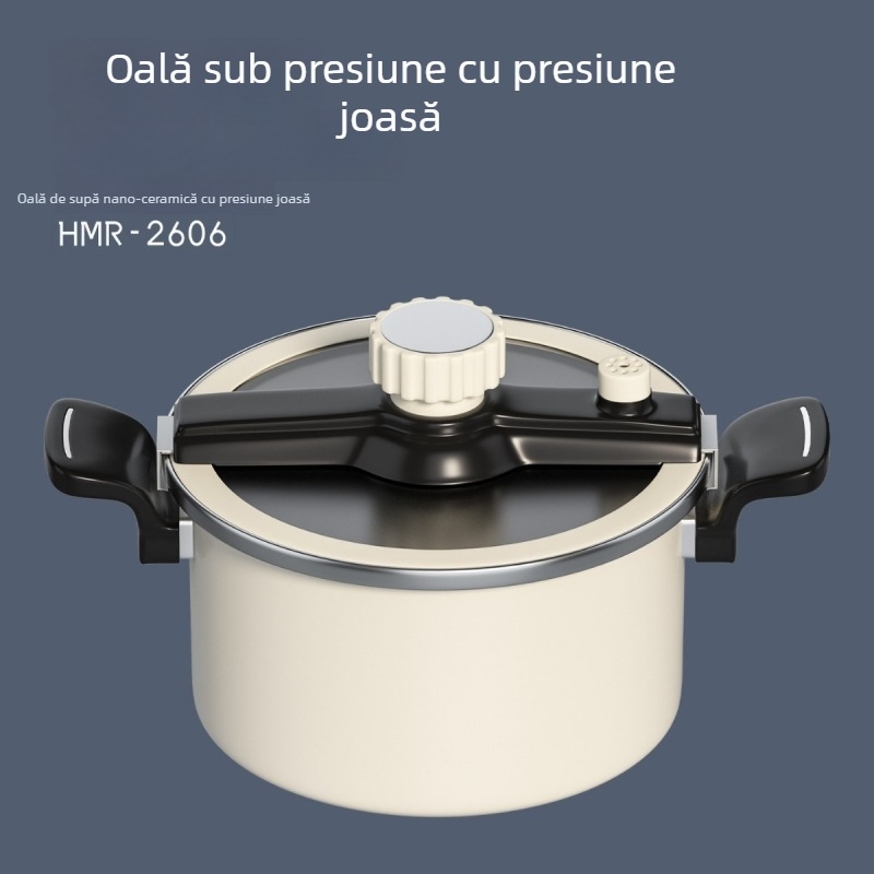 Huameirui oală sub presiune de 8 L, pentru uz casnic, oțel inox, oală antiaderentă
