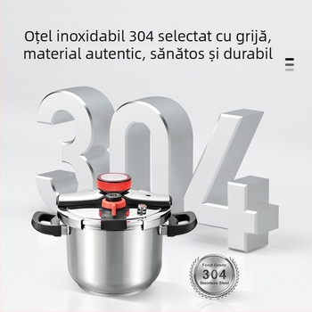 Oală sub presiune din oțel inoxidabil 304, capacitate mare, pentru uz casnic, compatibilă cu aragaz pe gaz, rezistentă la explozii, îngroșată, universală