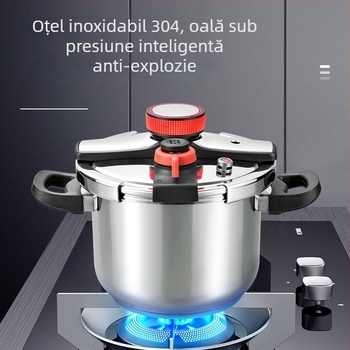 Oală sub presiune din oțel inoxidabil 304, capacitate mare, pentru uz casnic, compatibilă cu aragaz pe gaz, rezistentă la explozii, îngroșată, universală