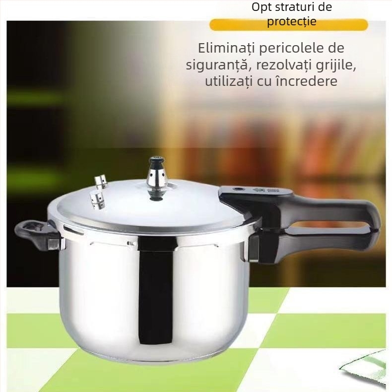 Jinxi oală sub presiune din oțel inoxidabil 304 pentru uz casnic, compatibilă cu aragazuri pe gaz și plite cu inducție, protecție împotriva exploziilor