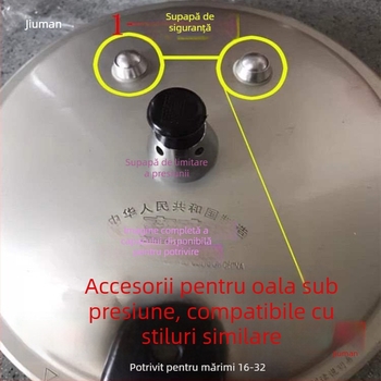 Leidezhou Set universal de valve pentru oală sub presiune: valvă limitatoare de presiune, valvă cu blocare automată, tijă de evacuare, capac anti-blocare și duză de gaz