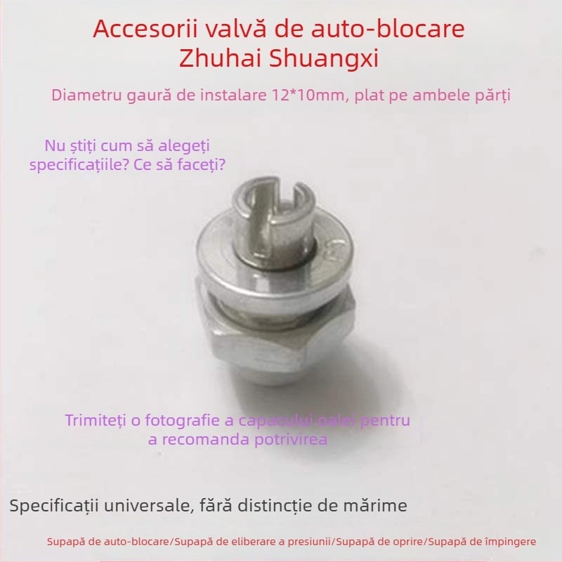 Leidezhou Set universal de valve pentru oală sub presiune: valvă limitatoare de presiune, valvă cu blocare automată, tijă de evacuare, capac anti-blocare și duză de gaz