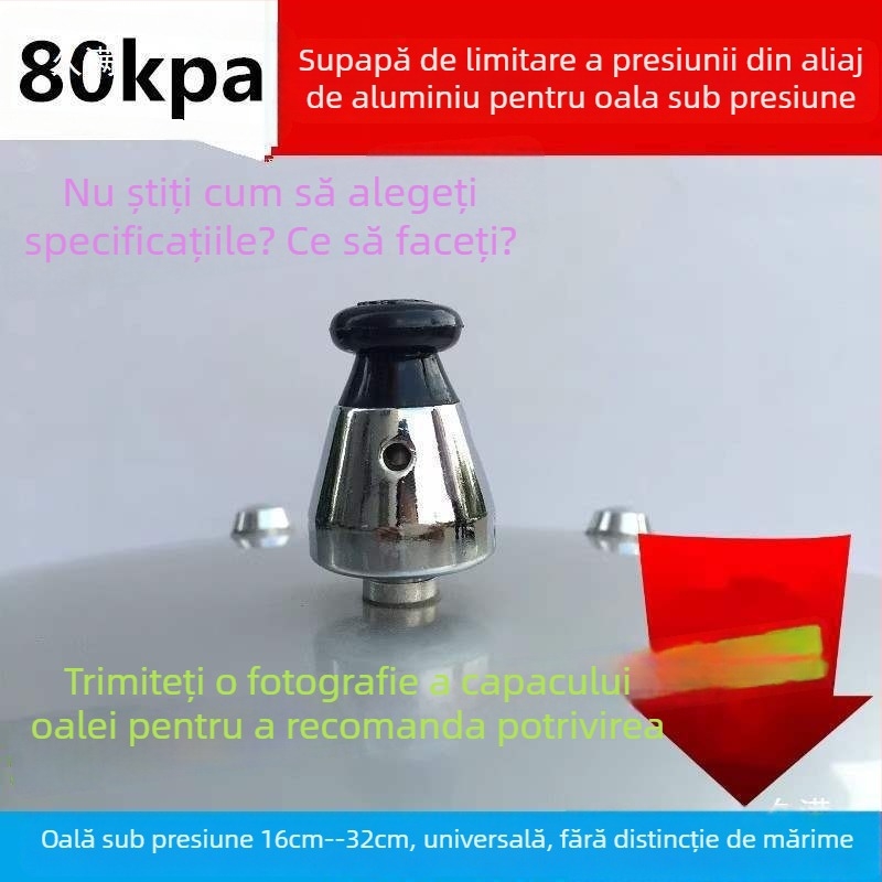 Leidezhou Set universal de valve pentru oală sub presiune: valvă limitatoare de presiune, valvă cu blocare automată, tijă de evacuare, capac anti-blocare și duză de gaz