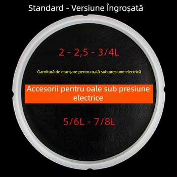 Inel de etanșare din silicon pentru oală electrică sub presiune, îngroșat, compatibil cu oale Midea cu formă semi-sferică, 4/5/6L78