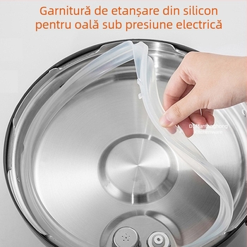 Inel de etanșare din silicon pentru oală electrică sub presiune, îngroșat, compatibil cu oale Midea cu formă semi-sferică, 4/5/6L78