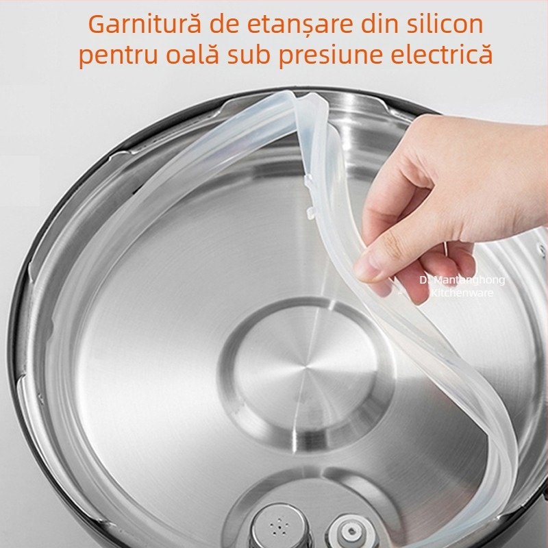 Inel de etanșare din silicon pentru oală electrică sub presiune, îngroșat, compatibil cu oale Midea cu formă semi-sferică, 4/5/6L78
