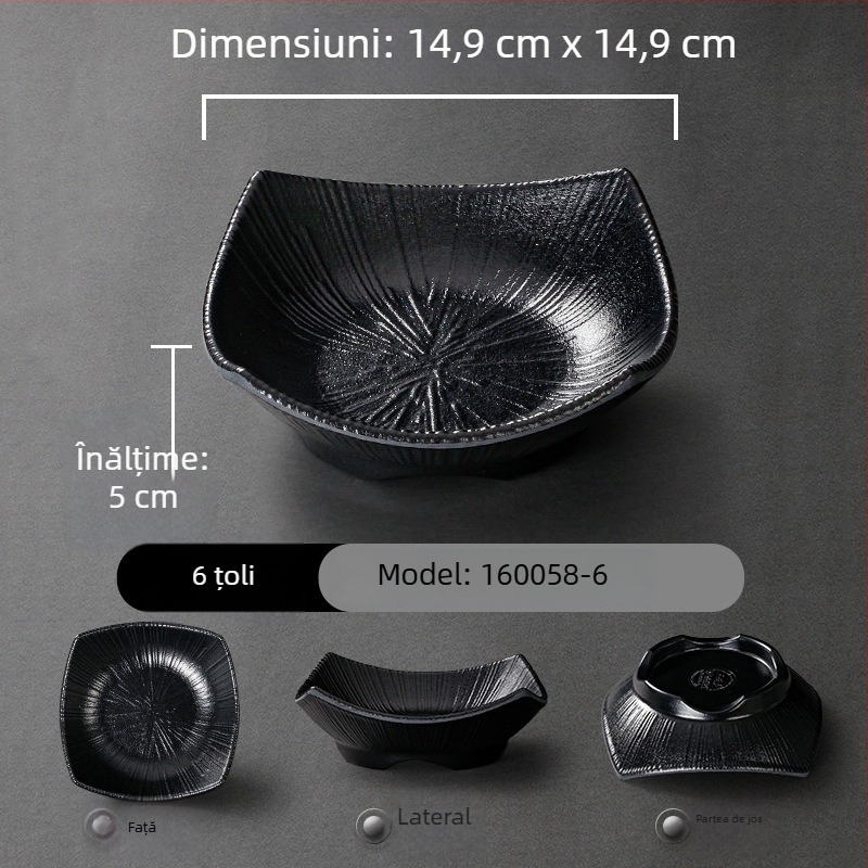 Set de veselă din melamină, stil nordic, formă neregulată, farfurii monocrome, farfurie pentru sos/dip, aspect porțelan imitatie, pentru utilizare comercială