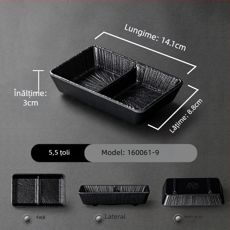 Set de veselă din melamină, stil nordic, formă neregulată, farfurii monocrome, farfurie pentru sos/dip, aspect porțelan imitatie, pentru utilizare comercială