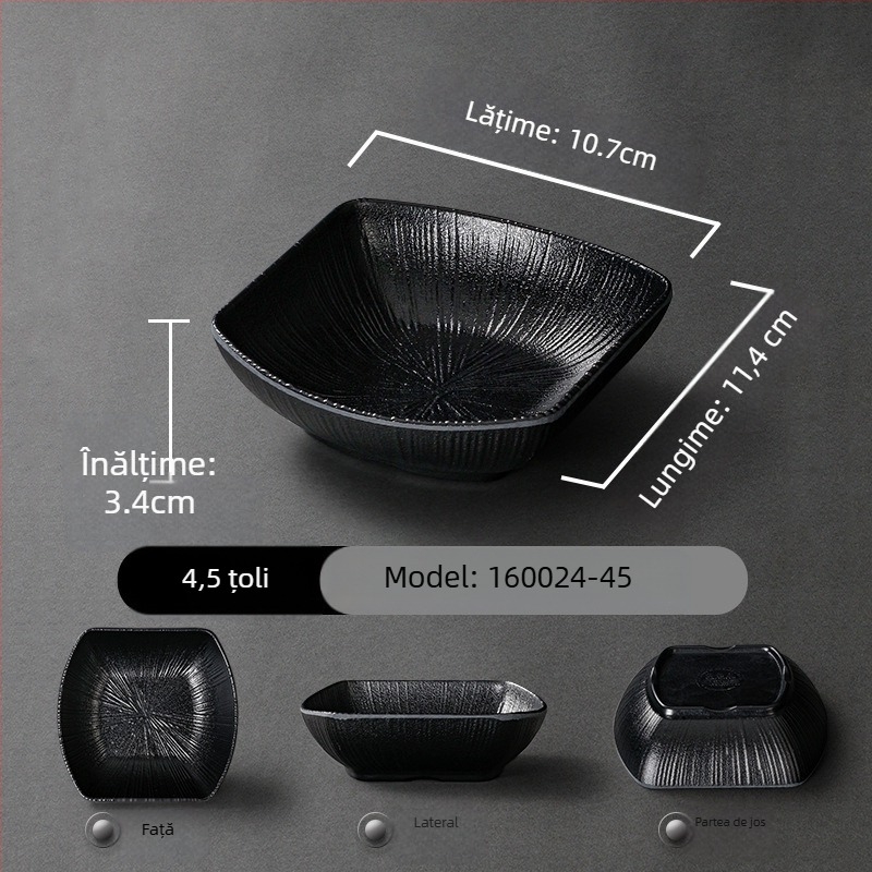 Set de veselă din melamină, stil nordic, formă neregulată, farfurii monocrome, farfurie pentru sos/dip, aspect porțelan imitatie, pentru utilizare comercială