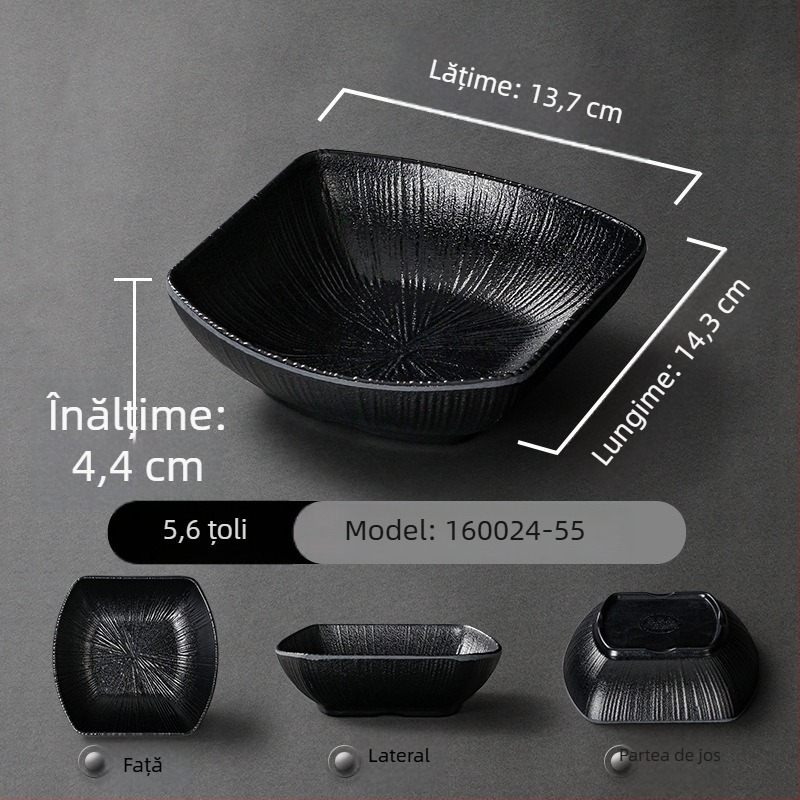 Set de veselă din melamină, stil nordic, formă neregulată, farfurii monocrome, farfurie pentru sos/dip, aspect porțelan imitatie, pentru utilizare comercială