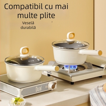 Cook King oală antiaderentă pentru lapte, ușoară și durabilă, ideală pentru încălzirea laptelui, hrana bebelușilor și tăițeilor
