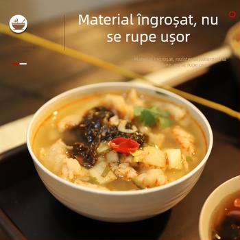 Vasuri de unică folosință din coaja de orez, de calitate alimentară, cu pereți groși, circulare, pentru uz casnic