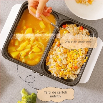 Oală electrică all-in-one pentru Shabu-Shabu și grătar, cu strat antiaderent, compactă pentru 1–2 porții