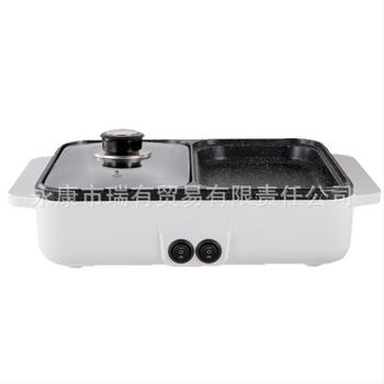 Oală electrică all-in-one pentru Shabu-Shabu și grătar, cu strat antiaderent, compactă pentru 1–2 porții