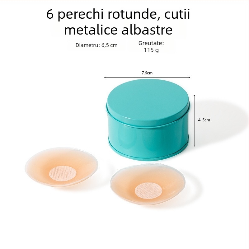 Patch din silicon pentru mameloane, invizibil sub rochia de mireasă și costumul de baie, impermeabil, rotund, mărime universală