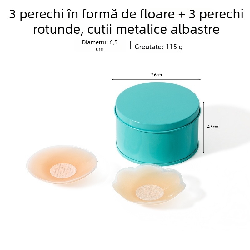Patch din silicon pentru mameloane, invizibil sub rochia de mireasă și costumul de baie, impermeabil, rotund, mărime universală