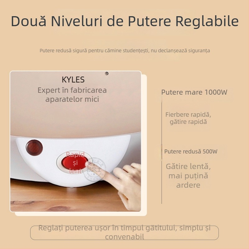 Oală electrică din oțel inoxidabil pentru aburire și prăjire, cu coș de aburi, suprafață antiaderentă, capacitate mare, multifuncțională, pentru uz casnic