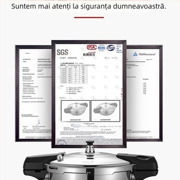 Oală sub presiune din oțel inoxidabil 304, mini, pentru uz casnic, design cap de pește, rezistentă la explozie, fund întărit