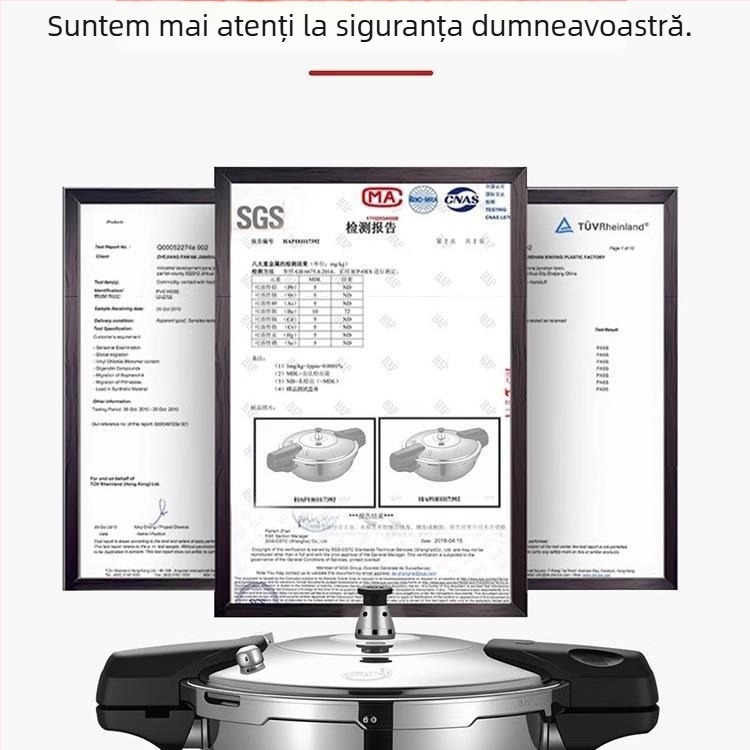 Oală sub presiune din oțel inoxidabil 304, mini, pentru uz casnic, design cap de pește, rezistentă la explozie, fund întărit