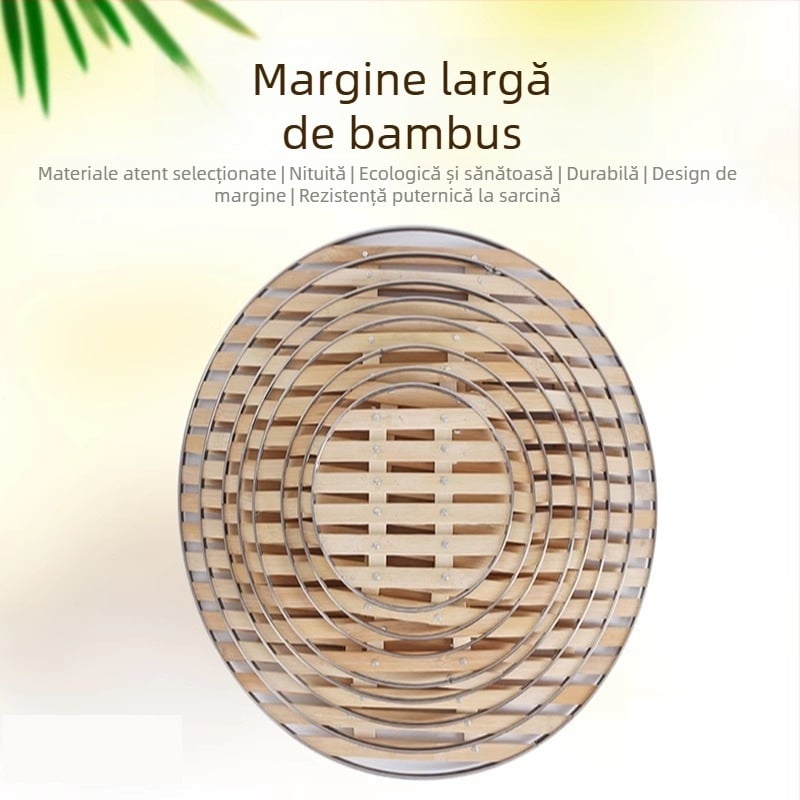 Set din bambus pentru abur și bază pentru oală mare – Accesorii de bucătărie multifuncționale