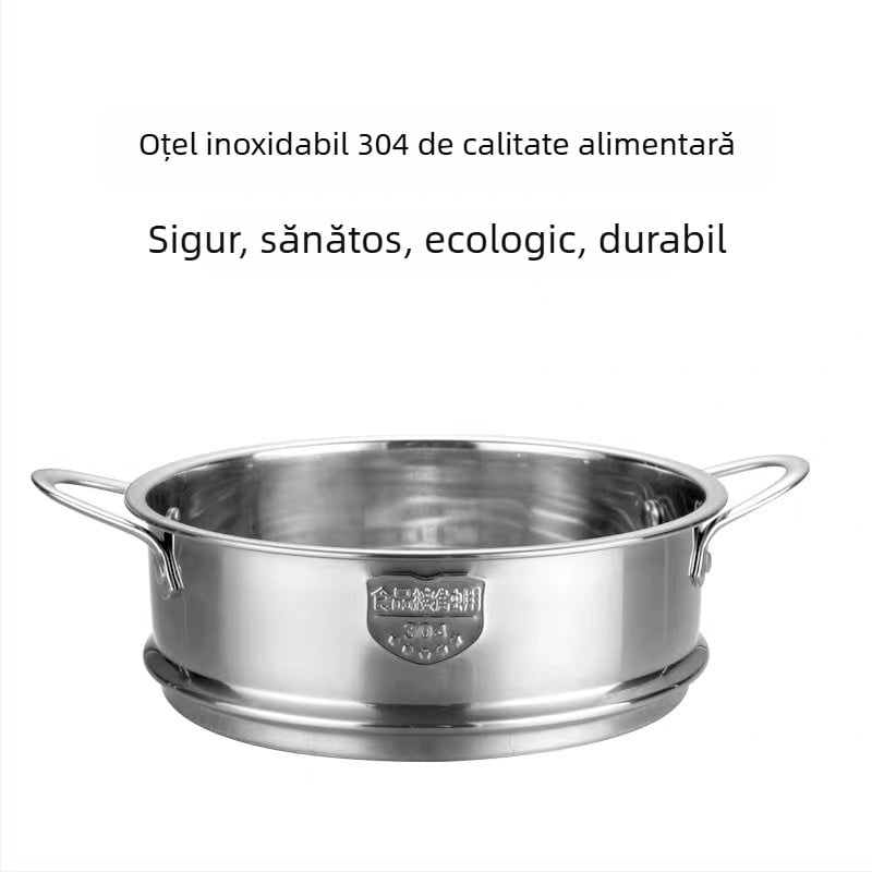 Raft de abur din oțel inoxidabil 304 pentru uz casnic, strat de abur cu diametrul 16–32 cm pentru supă, hrană pentru bebeluși și găluște