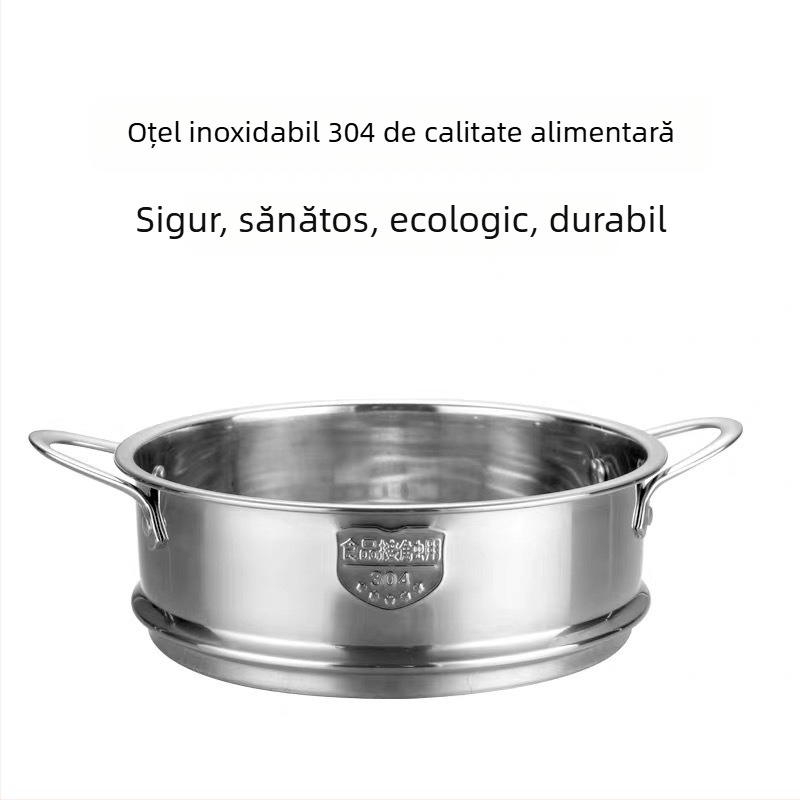 Raft de abur din oțel inoxidabil 304 pentru uz casnic, strat de abur cu diametrul 16–32 cm pentru supă, hrană pentru bebeluși și găluște