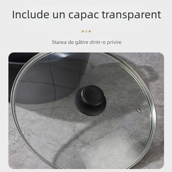 Oală de supă din aluminiu pentru uz casnic, cu mâner dublu, antiaderentă, adâncă, capacitate mare, multifuncțională