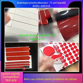 Bandă dublu adezivă din spumă neagră, personalizată, VHB 07