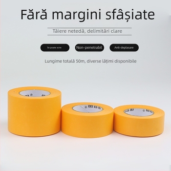 Bandă de mascare pentru pereți din hârtie Washi, aderență scăzută, fără urme, delicată cu suprafețele, pentru vopsea latex și finisaj piatră